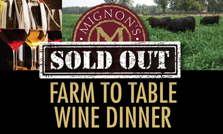 **SOLD OUT** Farm To Table Wine Dinner