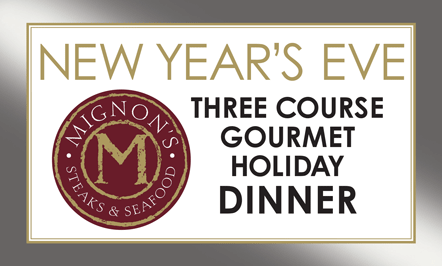 New Year’s Three Course Gourmet Dinner