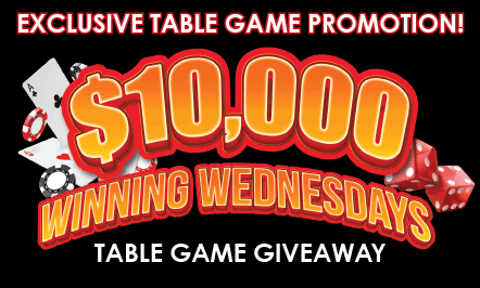 $10,000 Winning Wednesdays Table Game Giveaway